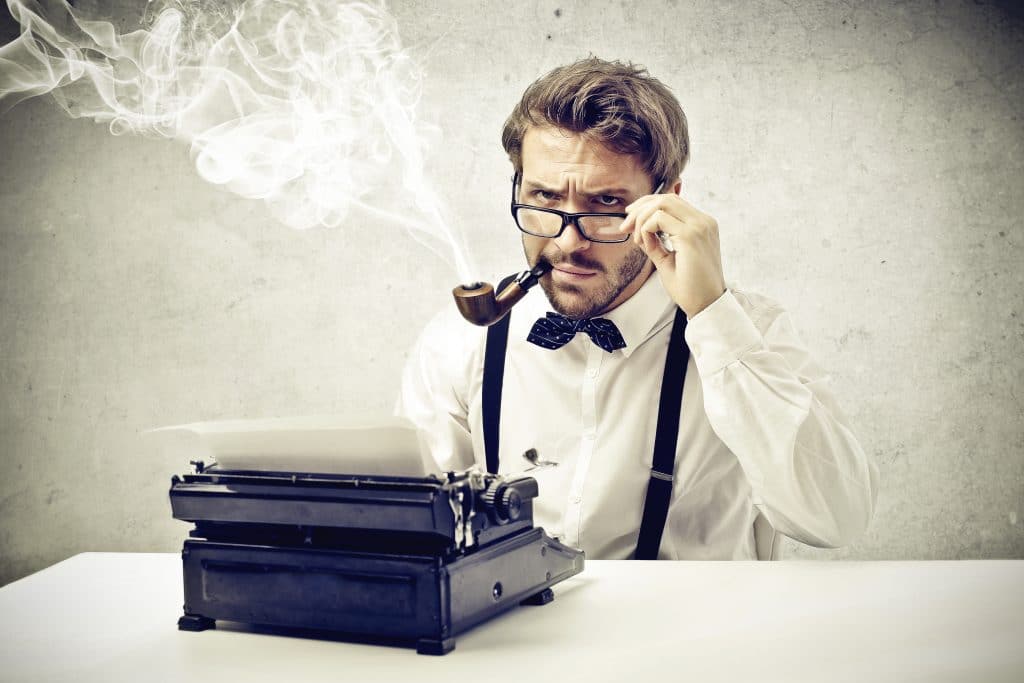 screenwriter at work